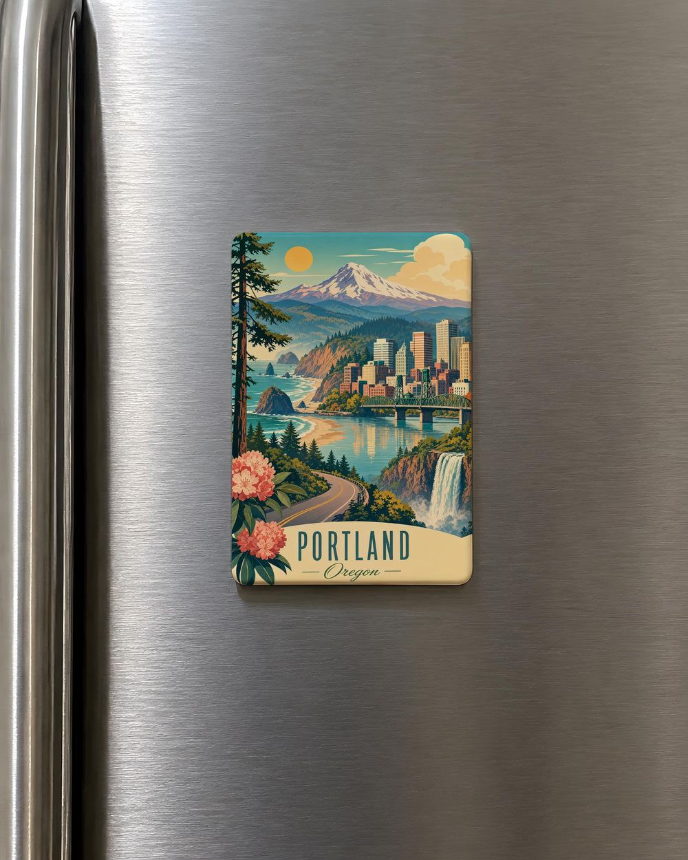 Oregon Fridge Magnet, Oregon State Souvenir Magnet, Oregon Travel Gift, Oregon Keepsake, Oregon Home Decor Magnet