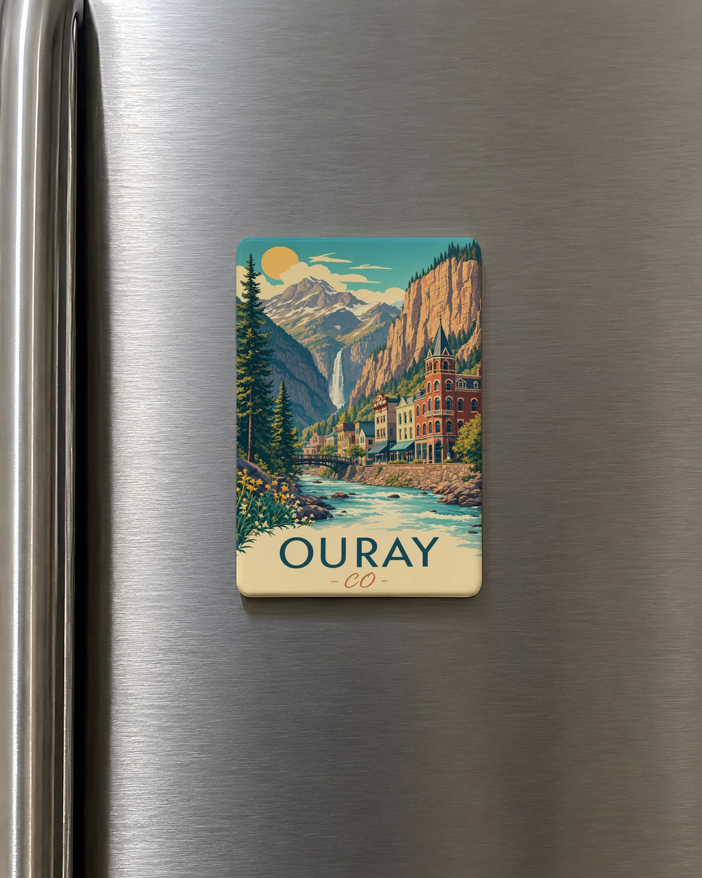 Ouray Colorado Fridge Magnet, Ouray CO Souvenir Magnet, Mountain Town Travel Keepsake, Colorado Vacation Gift