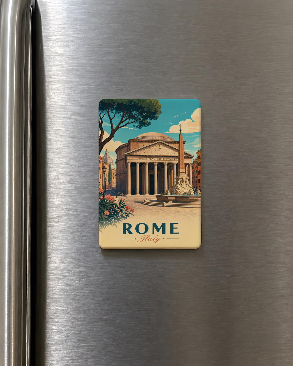 Pantheon Fridge Magnet, Rome Italy Landmark Souvenir Magnet, Ancient Roman Temple Dome Travel Gift Magnet