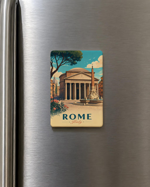 Pantheon Fridge Magnet, Rome Italy Landmark Souvenir Magnet, Ancient Roman Temple Dome Travel Gift Magnet