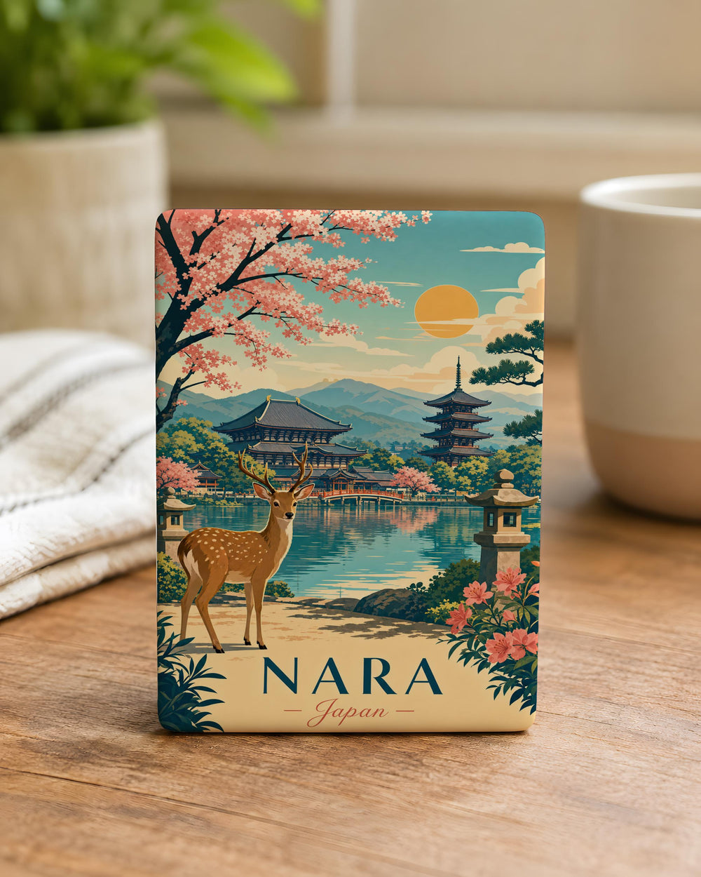 Nara Japan Fridge Magnet, Nara Park Deer Souvenir Magnet, Japan Travel Keepsake Refrigerator Magnet