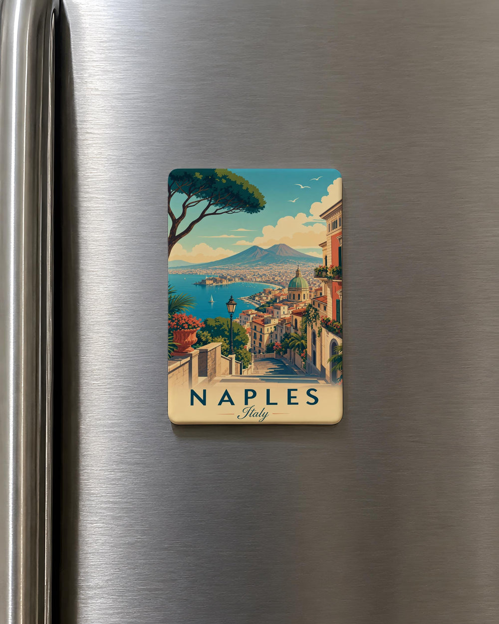 Naples Italy Fridge Magnet, Naples Souvenir Magnet, Italy Travel Keepsake, Napoli Landmark Refrigerator Magnet, Vacation Gift