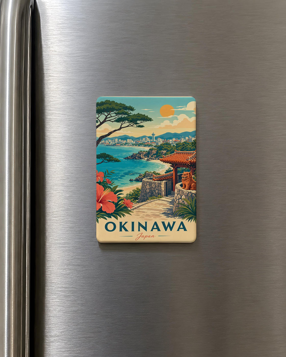 Okinawa Japan Fridge Magnet, Okinawa Souvenir Magnet, Japan Travel Magnet, Okinawa Island Keepsake, Japan Gift Magnet