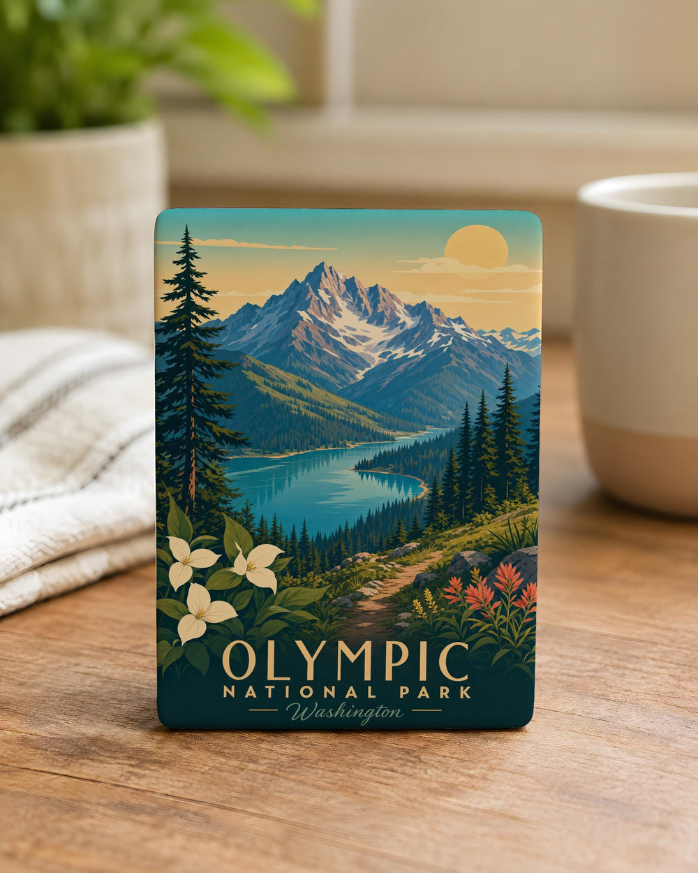Olympic National Park Fridge Magnet, Washington State Nature Souvenir, Pacific Northwest Travel Keepsake, Park Lover Gift
