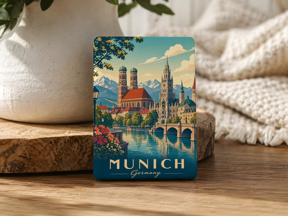 Munich Germany Fridge Magnet, Munich Souvenir Magnet, Bavaria Travel Keepsake, Oktoberfest Gift, Germany Landmark Magnet