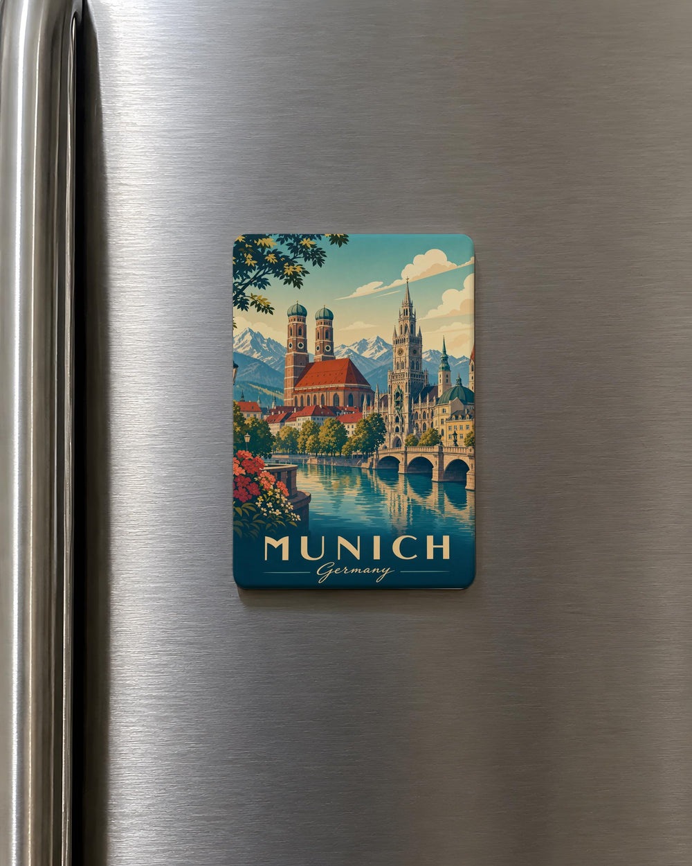 Munich Germany Fridge Magnet, Munich Souvenir Magnet, Bavaria Travel Keepsake, Oktoberfest Gift, Germany Landmark Magnet