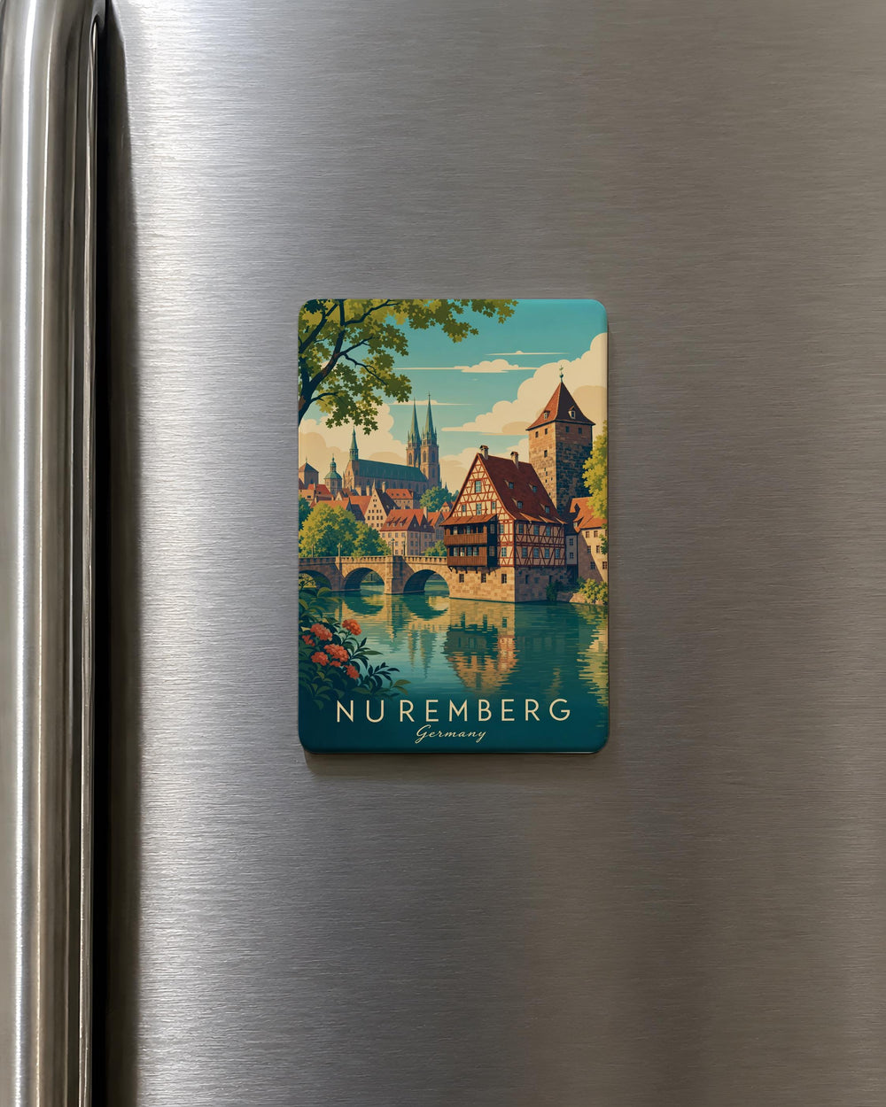 Nuremberg Germany Fridge Magnet, Nuremberg Souvenir Magnet, Nürnberg Travel Gift, Germany Landmark Refrigerator Magnet