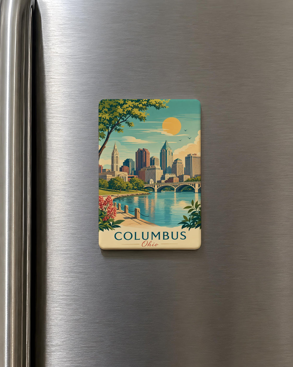 Ohio Fridge Magnet, Ohio State Souvenir Magnet, Ohio Travel Gift, Ohio Home Decor Magnet, Ohio Keepsake Magnet