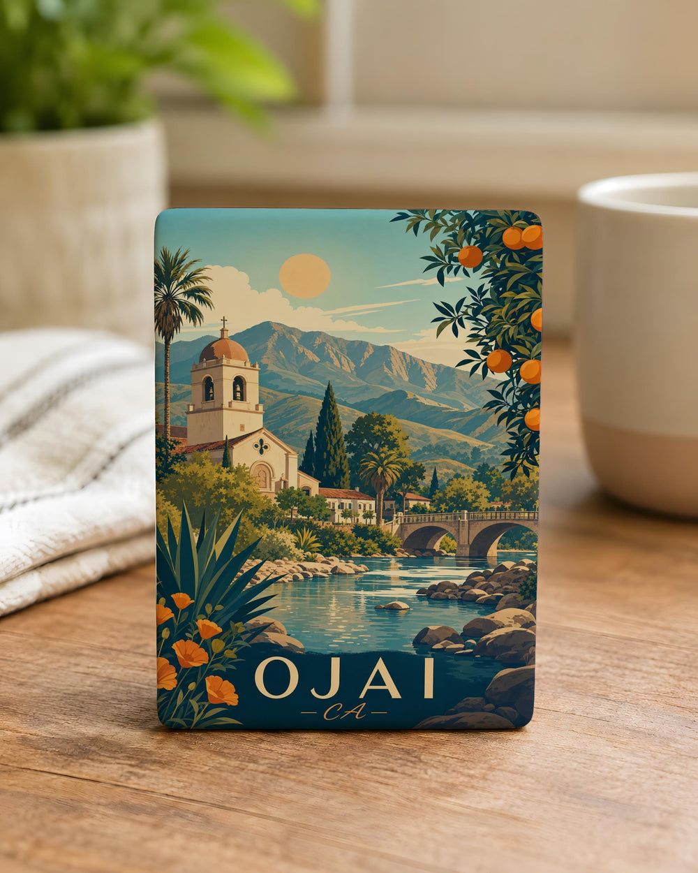Ojai California Fridge Magnet, Ojai CA Souvenir Magnet, Ojai Valley Travel Gift, California Vacation Keepsake Magnet