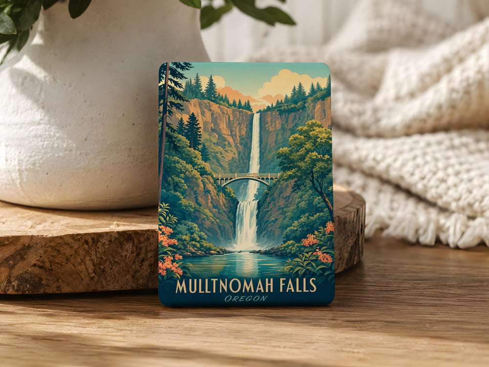 Multnomah Falls Fridge Magnet, Oregon Waterfall Souvenir, Columbia River Gorge Landmark Magnet, Pacific Northwest Travel Gift