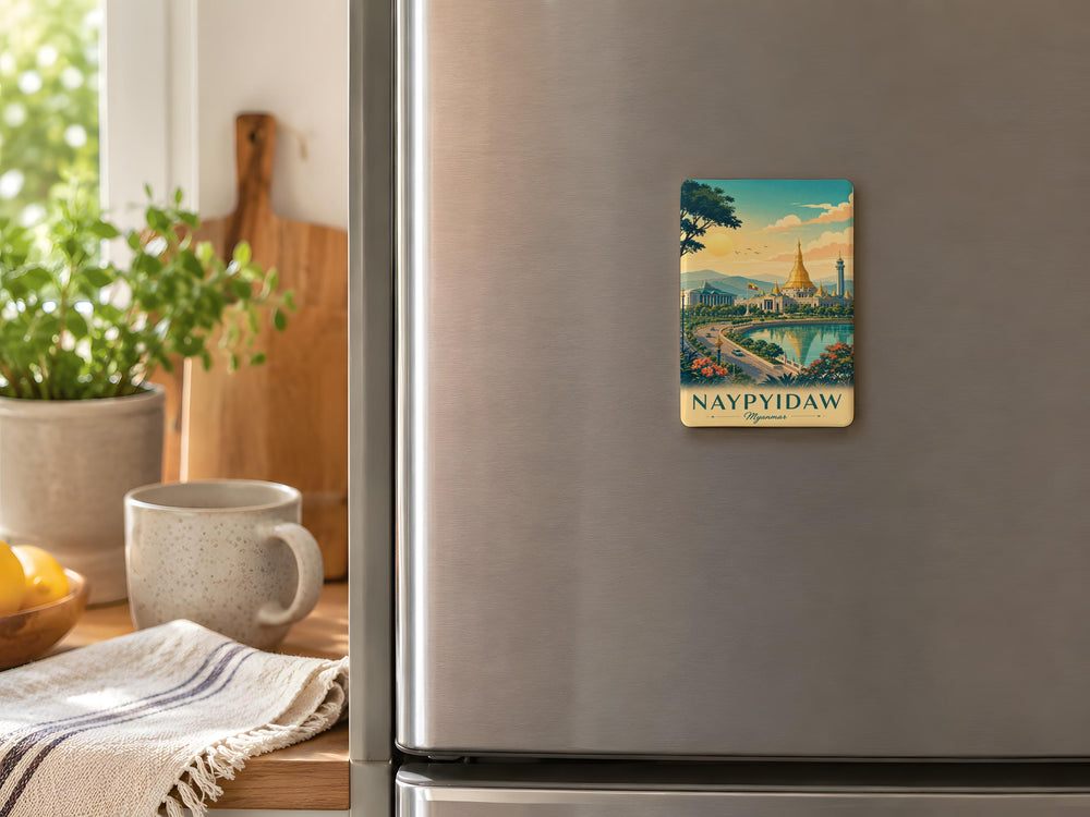 Naypyidaw Myanmar Fridge Magnet, Naypyidaw Souvenir Magnet, Myanmar Capital City Travel Keepsake Magnet