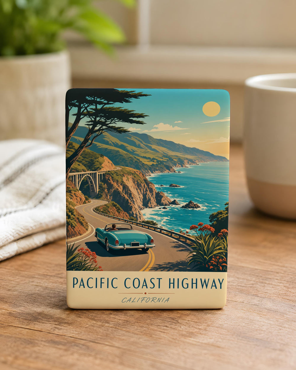 Pacific Coast Highway Fridge Magnet, California Coastal Road Trip Souvenir, Scenic Ocean Drive Landmark Gift