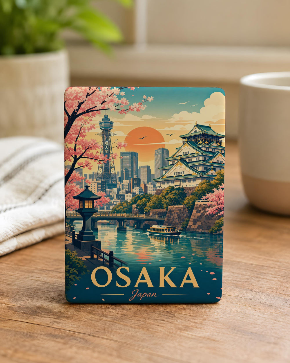 Osaka Japan Fridge Magnet, Osaka City Souvenir Magnet, Japan Travel Keepsake, Osaka Landmark Magnet, Japan Gift