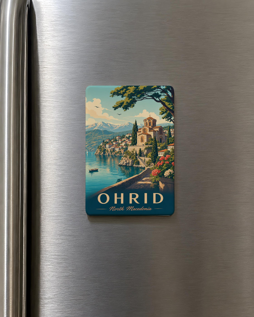 North Macedonia Fridge Magnet, North Macedonia Souvenir Magnet, Skopje Travel Magnet, Balkan Country Magnet, Macedonia Gift
