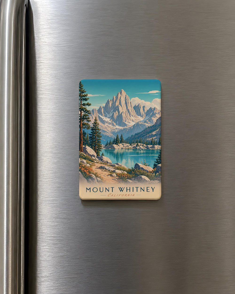 Mount Whitney Fridge Magnet, California Sierra Nevada Mountain Souvenir, Hiking Climbing Outdoor Adventure Gift
