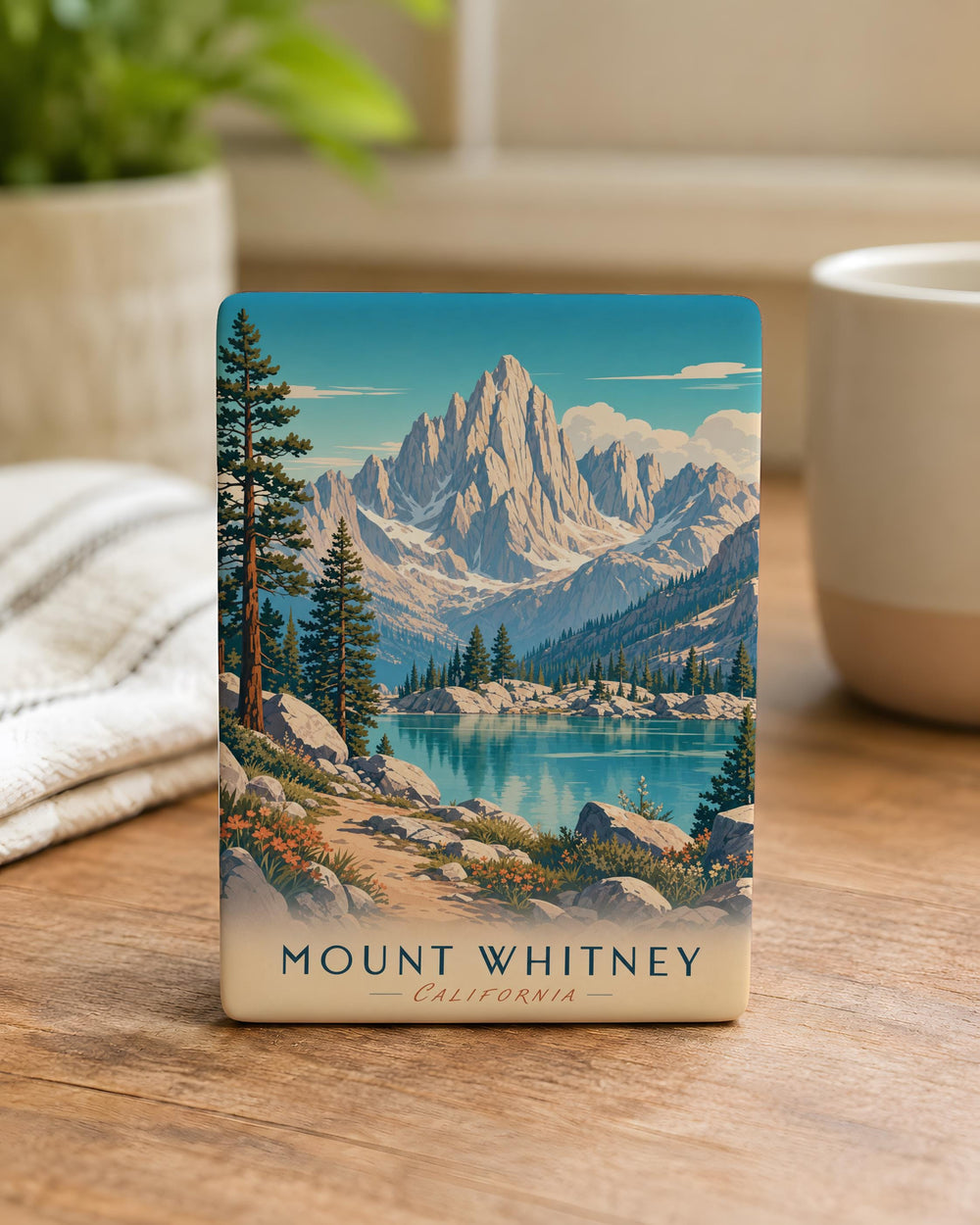 Mount Whitney Fridge Magnet, California Sierra Nevada Mountain Souvenir, Hiking Climbing Outdoor Adventure Gift