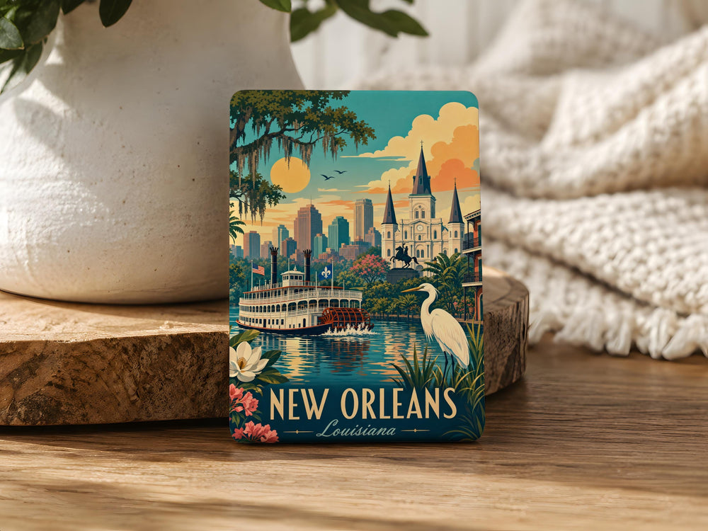 Louisiana Fridge Magnet, Louisiana State Souvenir Magnet, Louisiana Travel Gift, Louisiana Keepsake Refrigerator Magnet