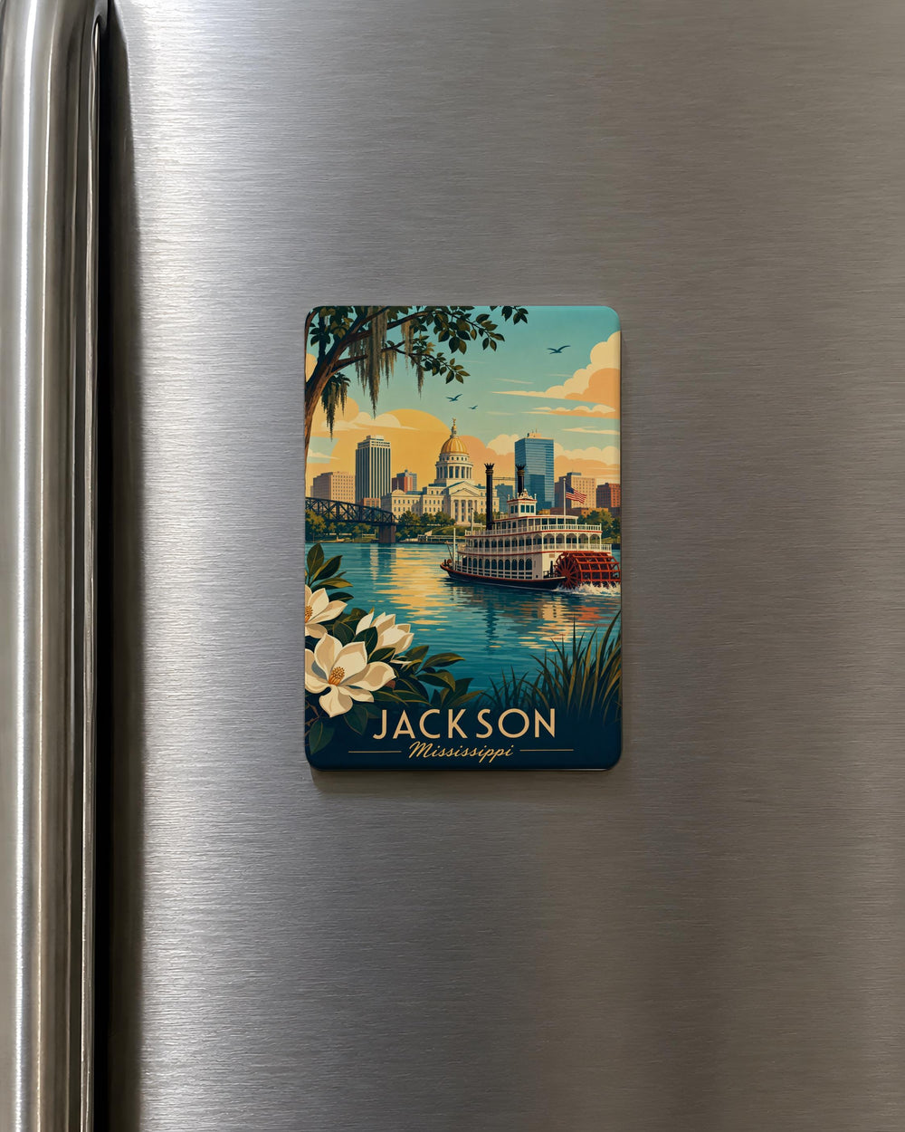 Mississippi Fridge Magnet, Mississippi State Souvenir Magnet, Mississippi Travel Gift, Mississippi Home Decor Magnet
