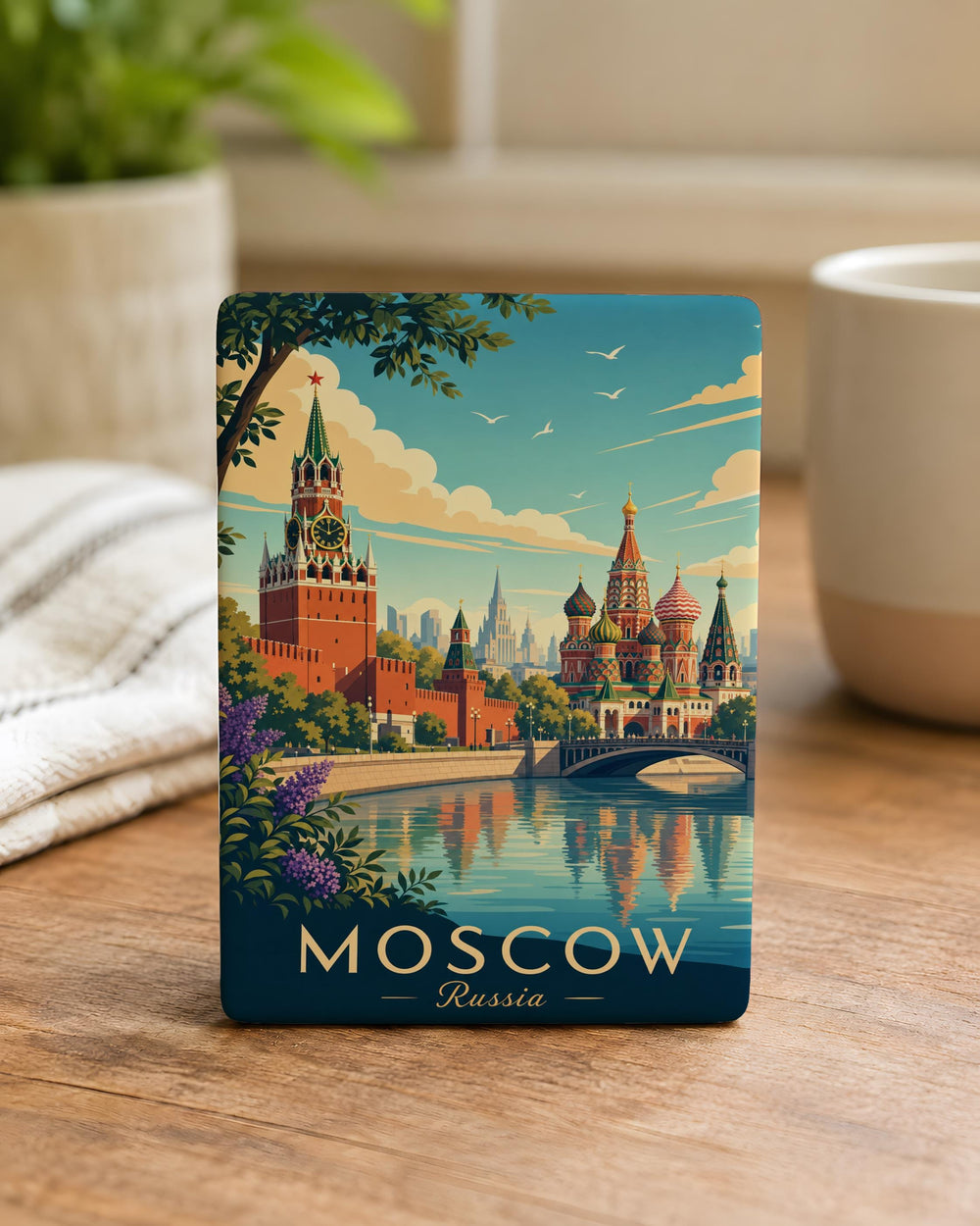 Moscow Russia Fridge Magnet, Moscow City Souvenir Magnet, Russia Travel Keepsake, Moscow Landmark Refrigerator Magnet