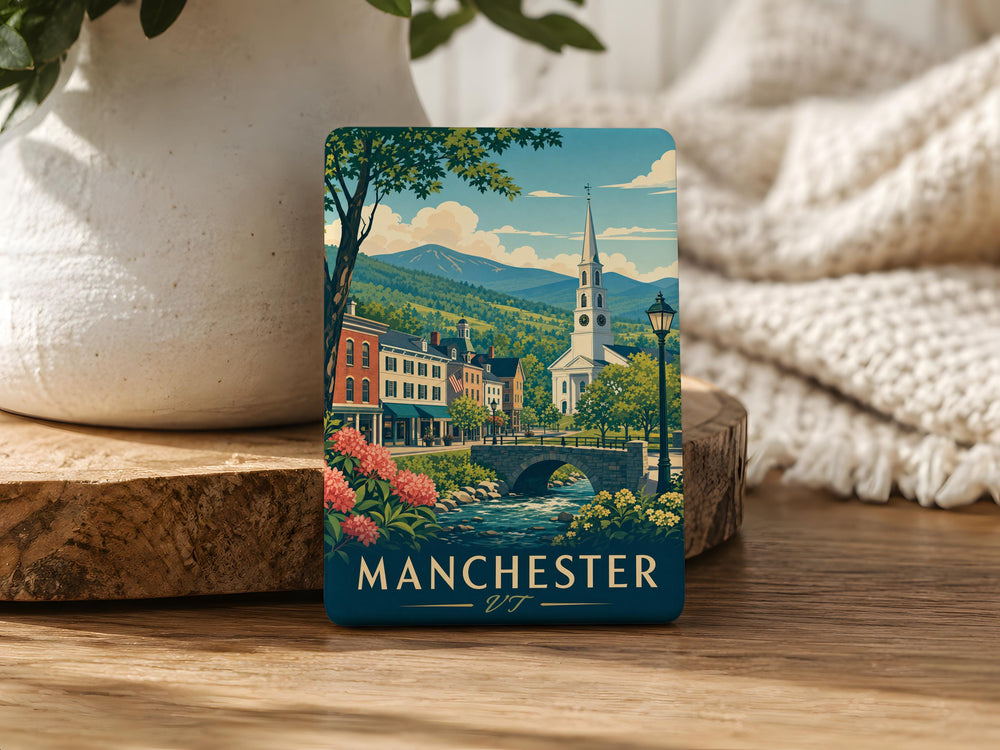 Manchester Vermont Fridge Magnet, Manchester VT Souvenir Magnet, Vermont Travel Gift, Manchester VT Keepsake Magnet