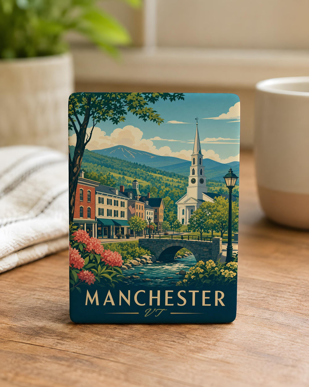 Manchester Vermont Fridge Magnet, Manchester VT Souvenir Magnet, Vermont Travel Gift, Manchester VT Keepsake Magnet