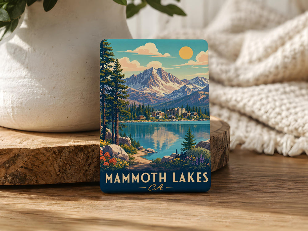 Mammoth Lakes CA Fridge Magnet, California Mountain Town Souvenir Magnet, Sierra Nevada Travel Keepsake Magnet