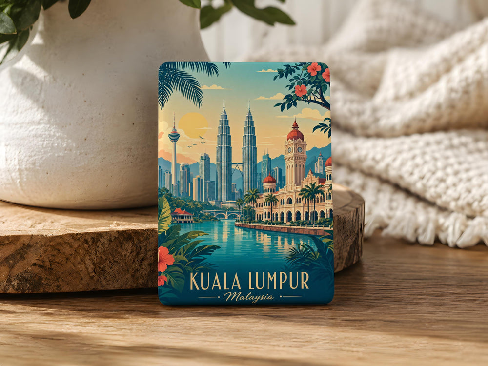 Malaysia Fridge Magnet, Malaysia Souvenir Magnet, Travel Keepsake, Malaysian Landmark Gift, Malaysia Vacation Memory Magnet