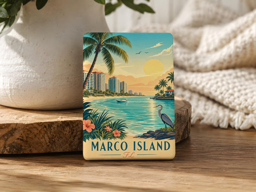 Marco Island FL Fridge Magnet, Marco Island Florida Souvenir Magnet, Coastal Beach Vacation Travel Gift, Island Keepsake Magnet