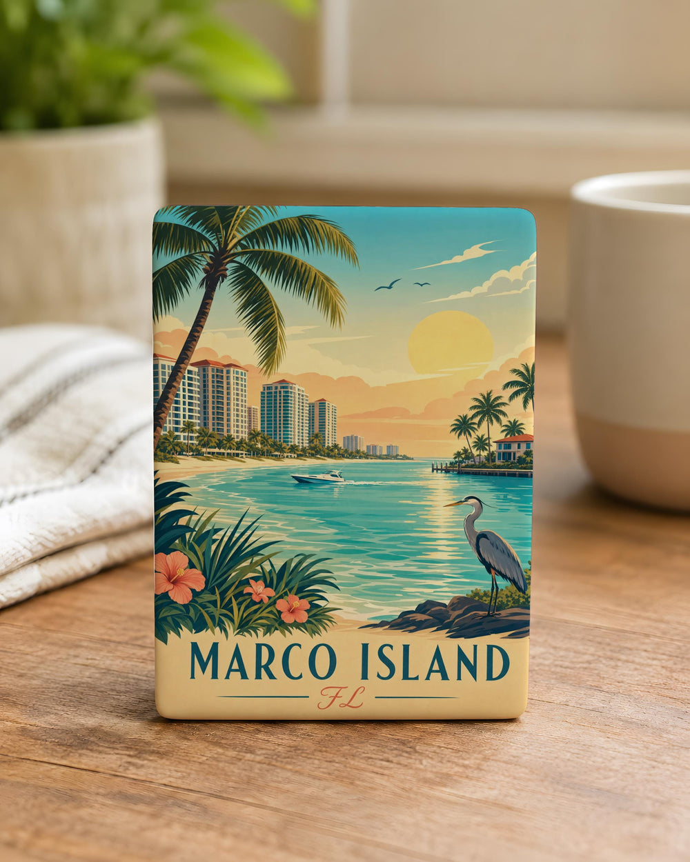 Marco Island FL Fridge Magnet, Marco Island Florida Souvenir Magnet, Coastal Beach Vacation Travel Gift, Island Keepsake Magnet
