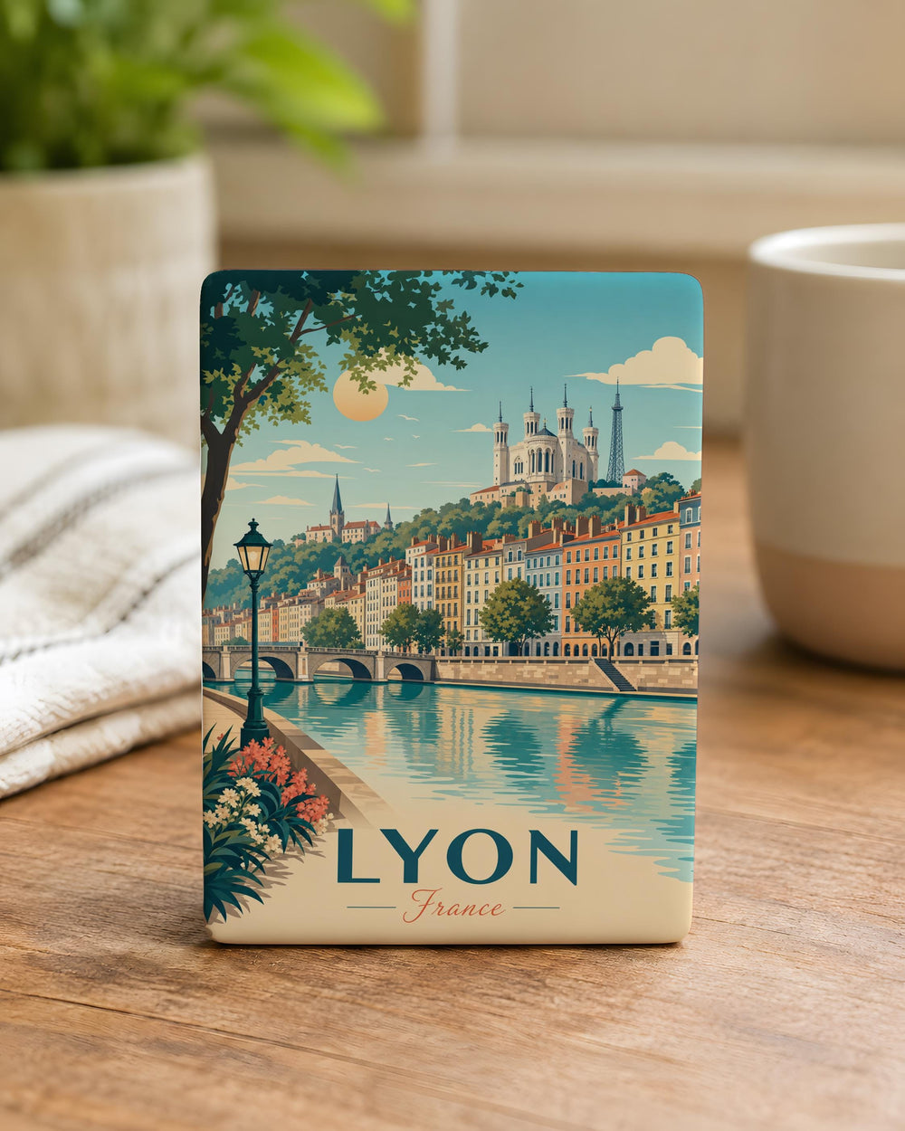 Lyon France Fridge Magnet, Lyon City Souvenir Magnet, France Travel Gift, Lyon Landmark Refrigerator Magnet, French City Magnet