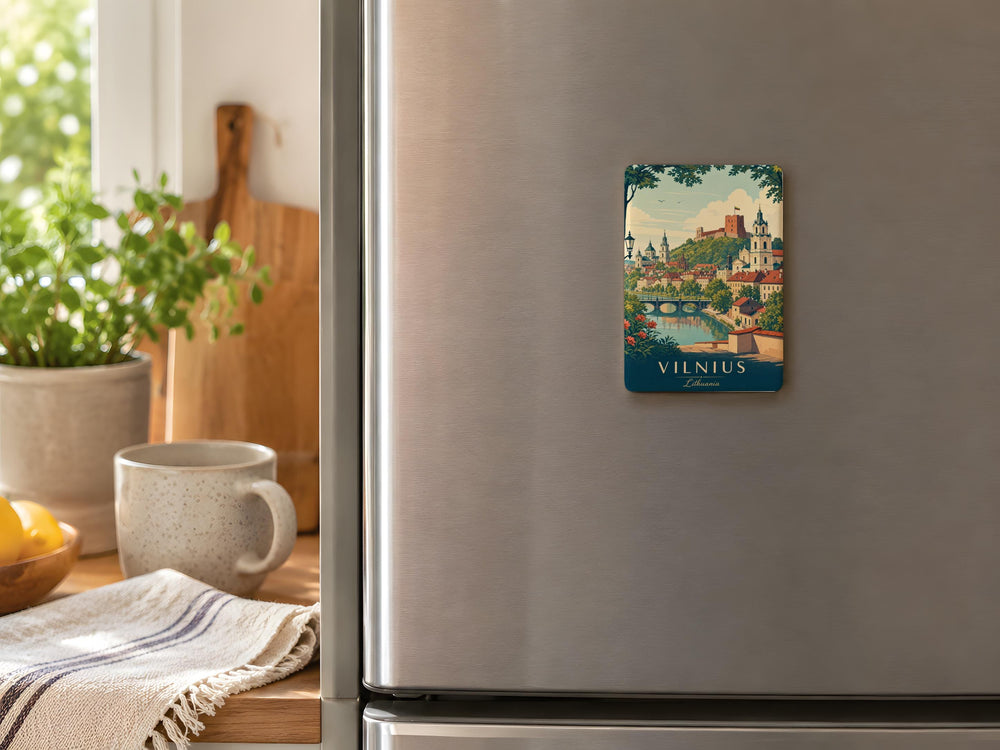 Lithuania Fridge Magnet, Lithuania Souvenir Magnet, Lithuanian Travel Keepsake, Lithuania Gift, Baltic Country Magnet