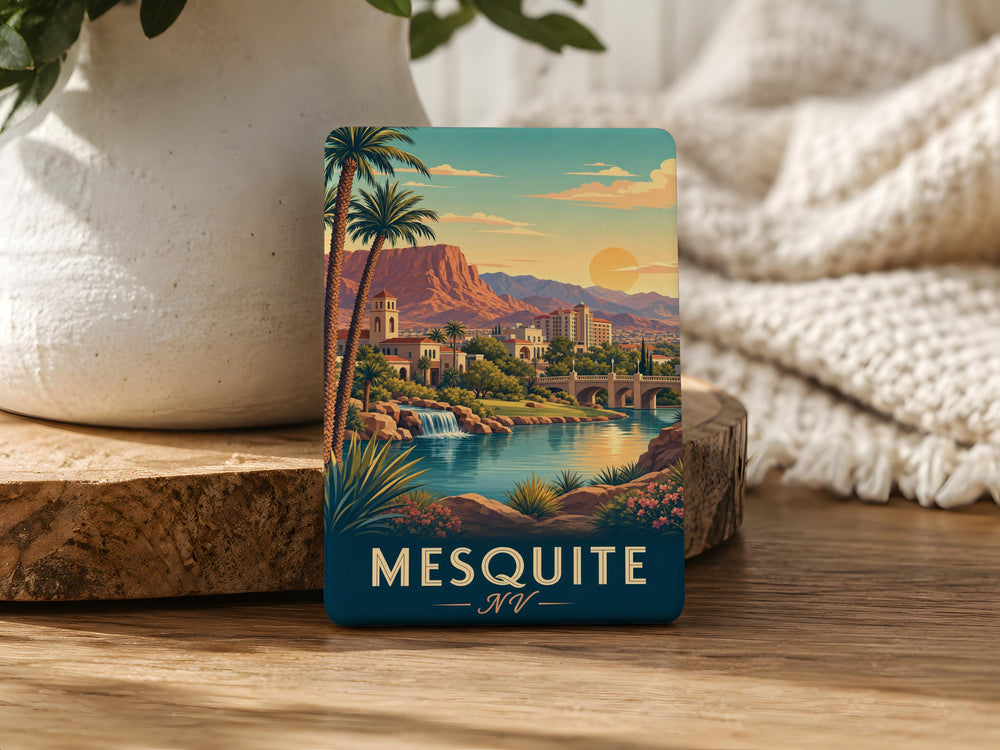 Mesquite Nevada Fridge Magnet, Mesquite NV Souvenir, Nevada Travel Gift, Desert Town Keepsake Magnet