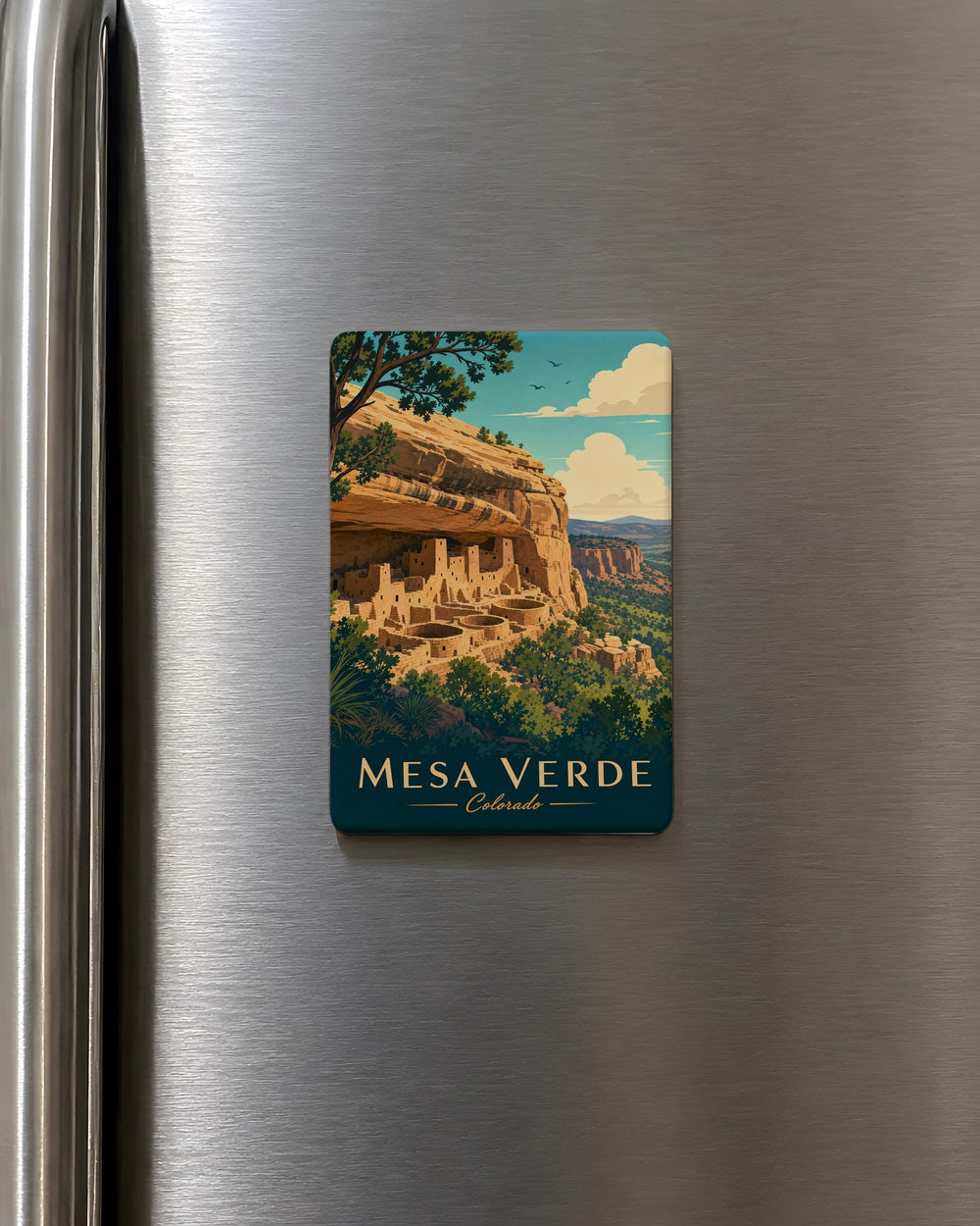 Mesa Verde National Park Fridge Magnet, Colorado Cliff Dwellings Souvenir Magnet, Southwest Travel Keepsake Gift