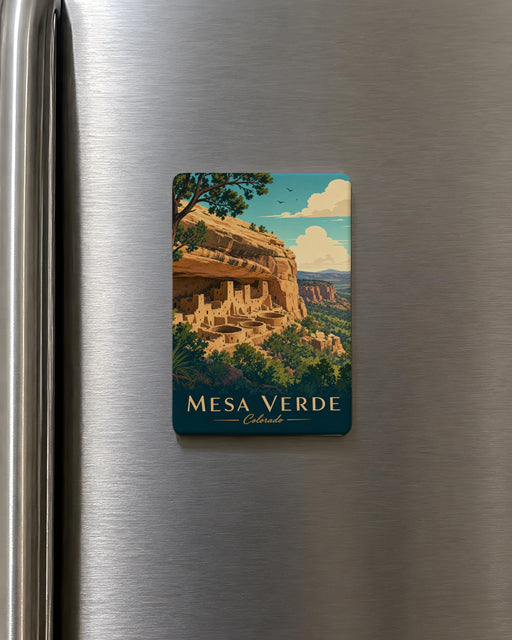 Mesa Verde National Park Fridge Magnet, Colorado Cliff Dwellings Souvenir Magnet, Southwest Travel Keepsake Gift