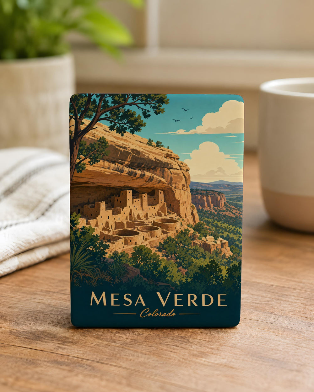 Mesa Verde National Park Fridge Magnet, Colorado Cliff Dwellings Souvenir Magnet, Southwest Travel Keepsake Gift