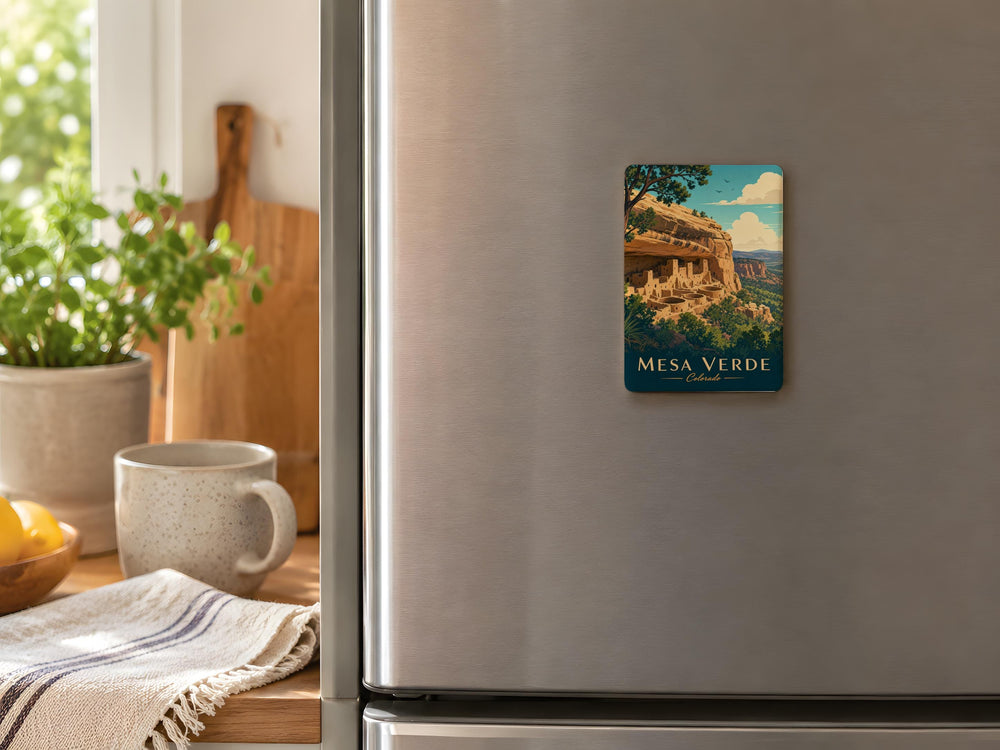 Mesa Verde National Park Fridge Magnet, Colorado Cliff Dwellings Souvenir Magnet, Southwest Travel Keepsake Gift