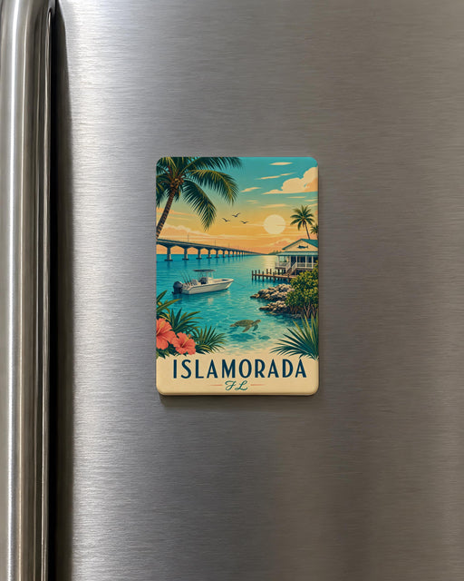 Islamorada FL Fridge Magnet, Florida Keys Souvenir Magnet, Islamorada Florida Travel Gift, Coastal Island Vacation Keepsake Magnet
