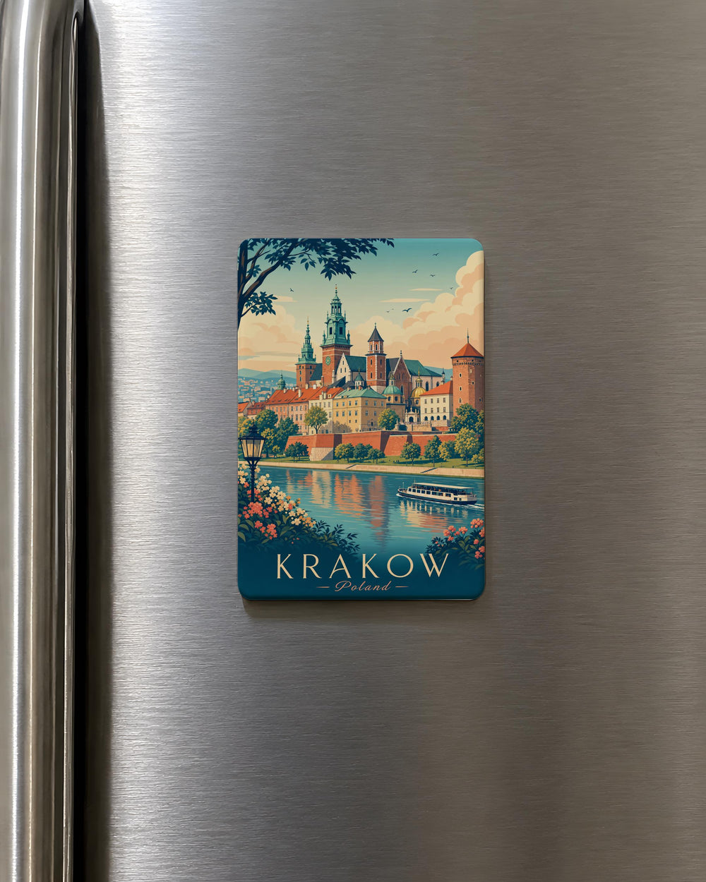 Krakow Poland Fridge Magnet, Krakow City Landmark Souvenir, Poland Travel Gift, Old Town Wawel Castle Keepsake Magnet