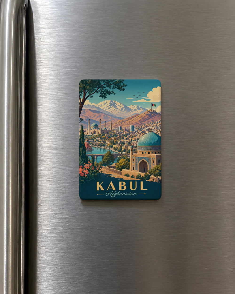 Kabul Afghanistan Fridge Magnet, Kabul City Souvenir Magnet, Afghanistan Travel Gift, Kabul Landmark Keepsake Magnet