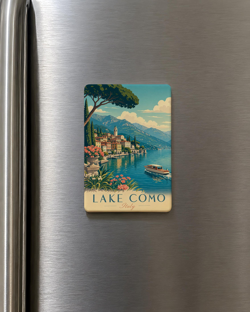 Lake Como Italy Fridge Magnet, Como Lake Travel Souvenir Magnet, Italian Lakeside Landmark Refrigerator Magnet