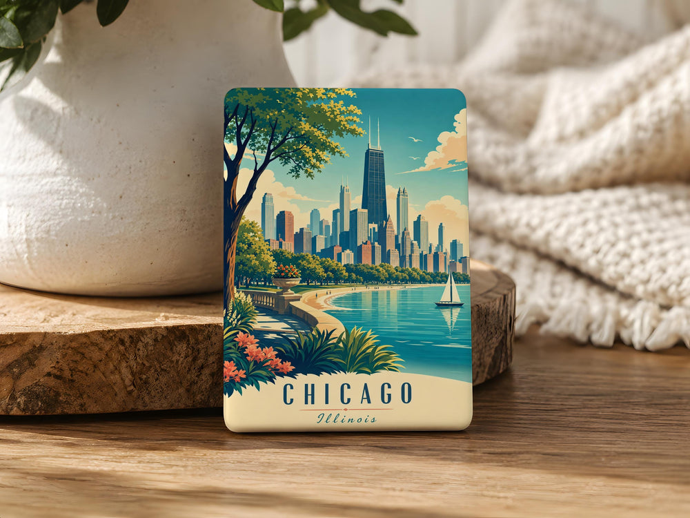 Illinois Fridge Magnet, Illinois State Magnet, Illinois Souvenir Magnet, Illinois Travel Gift, Illinois Kitchen Decor Magnet