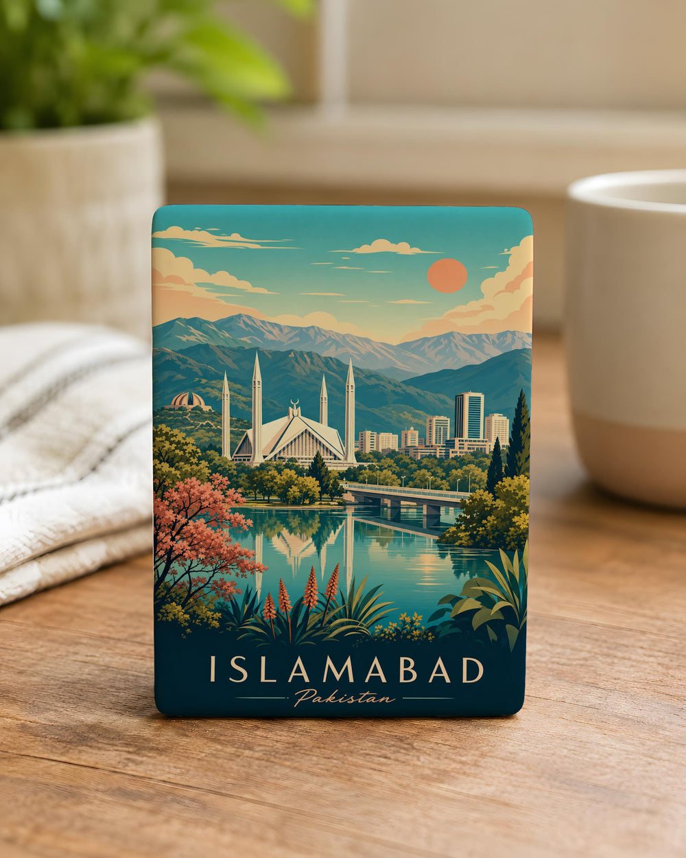Islamabad Pakistan Fridge Magnet, Islamabad City Souvenir Magnet, Pakistan Travel Gift, Islamabad Landmark Magnet