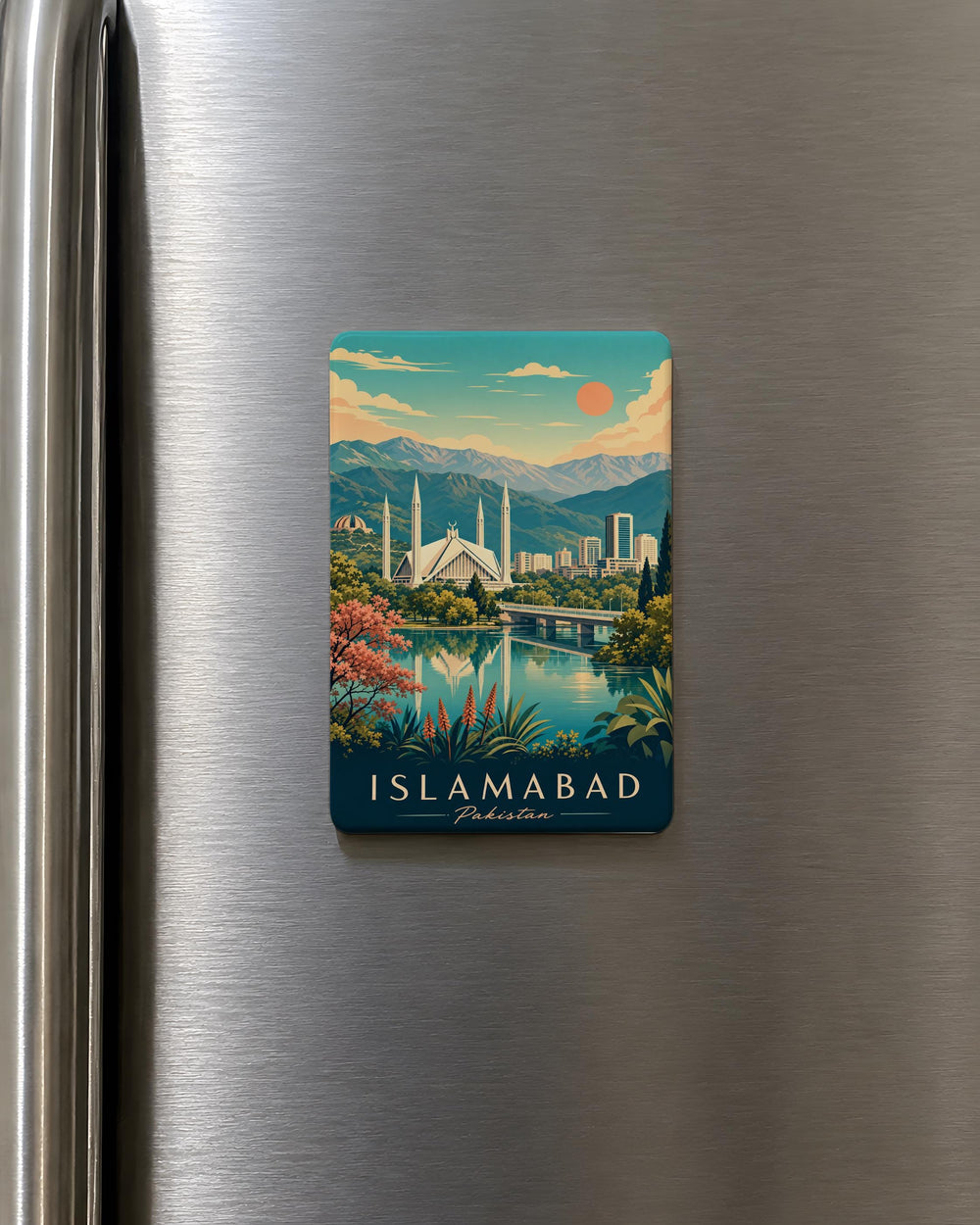 Islamabad Pakistan Fridge Magnet, Islamabad City Souvenir Magnet, Pakistan Travel Gift, Islamabad Landmark Magnet