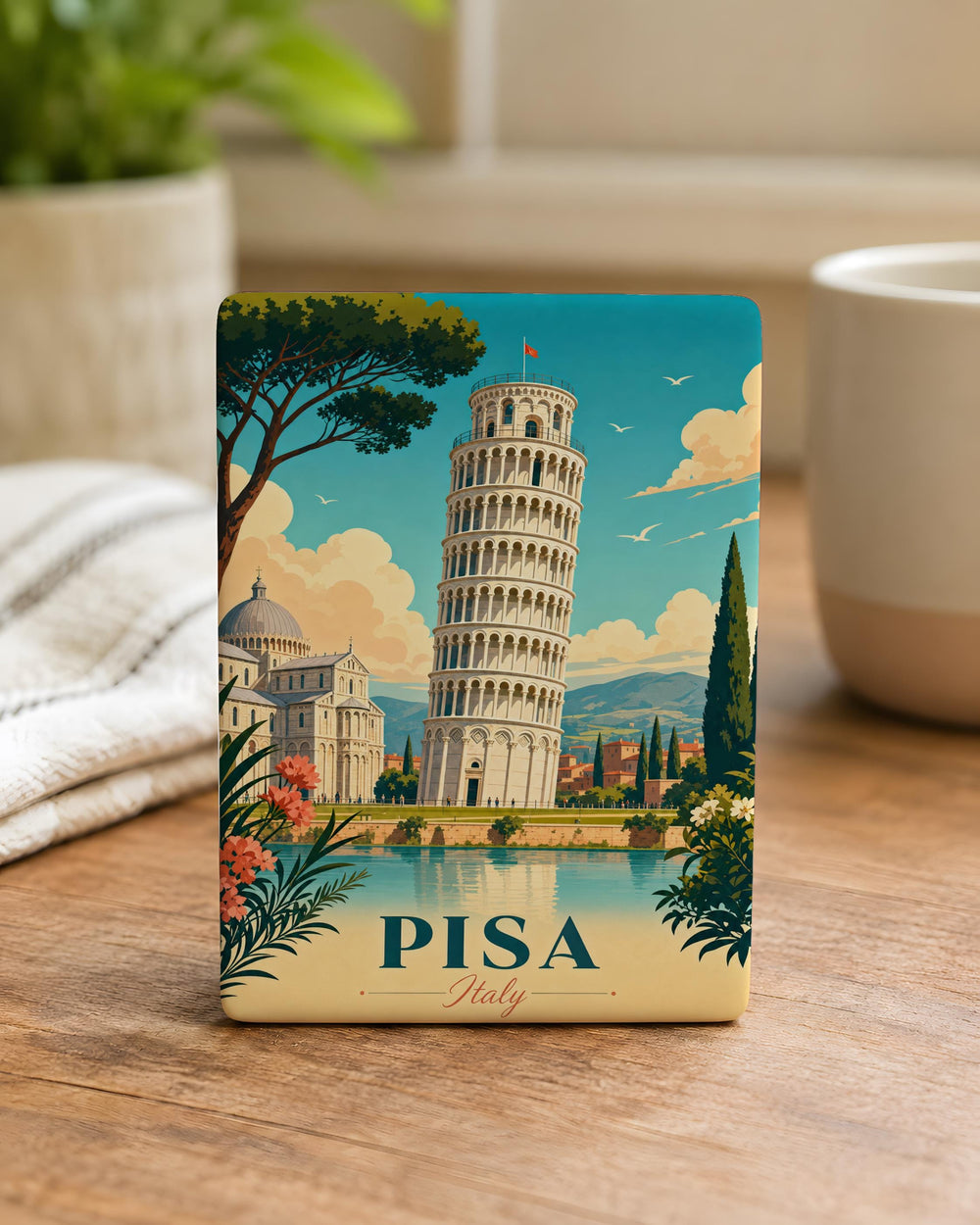 Leaning Tower of Pisa Fridge Magnet, Pisa Italy Landmark Souvenir Magnet, Tuscany Travel Refrigerator Magnet