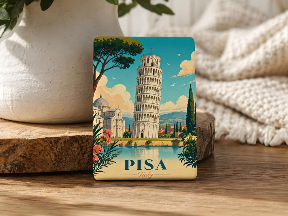 Leaning Tower of Pisa Fridge Magnet, Pisa Italy Landmark Souvenir Magnet, Tuscany Travel Refrigerator Magnet