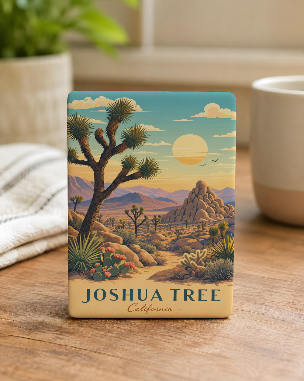 Joshua Tree National Park Fridge Magnet, California Desert Landscape Souvenir, Joshua Tree Travel Gift, Park Keepsake Magnet