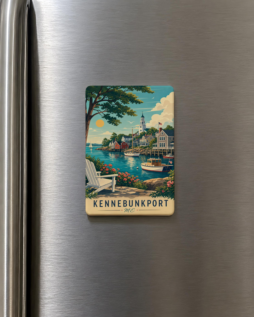 Kennebunkport Maine Fridge Magnet, Kennebunkport ME Souvenir Magnet, Coastal Maine Travel Gift, Kennebunkport Keepsake