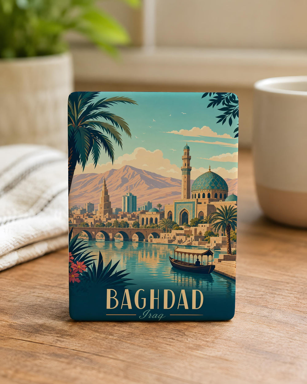 Iraq Fridge Magnet, Iraq Map Souvenir Magnet, Iraq Travel Gift, Iraq Country Magnet, Middle East Kitchen Magnet