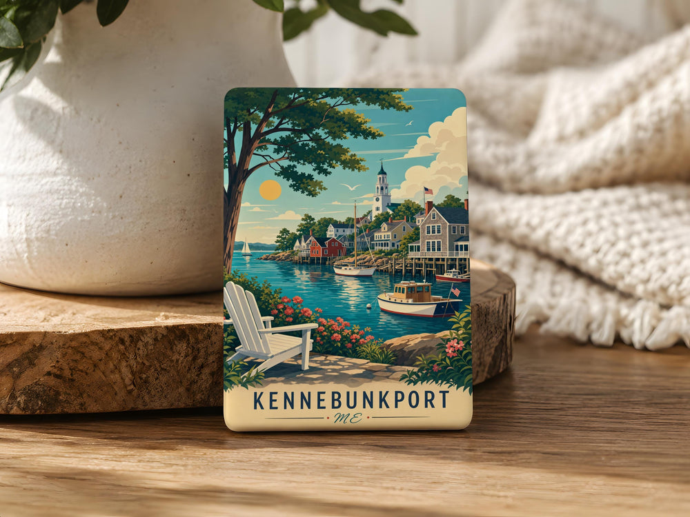 Kennebunkport Maine Fridge Magnet, Kennebunkport ME Souvenir Magnet, Coastal Maine Travel Gift, Kennebunkport Keepsake