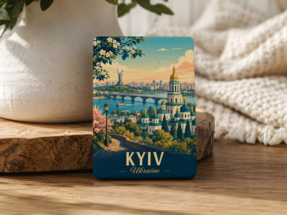 Kyiv Ukraine Fridge Magnet, Kyiv Souvenir Magnet, Ukraine Travel Gift, Kyiv City Landmark Magnet, Ukrainian Keepsake Magnet